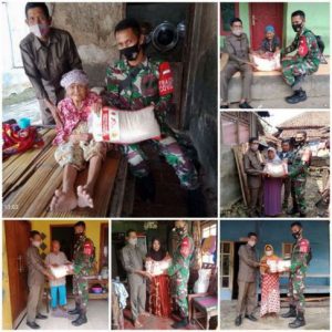 SAMBANGI WARGA LANSIA, BABINSA KORAMIL 0308/MUNCANG BAGIKAN BANTUAN SOSIAL