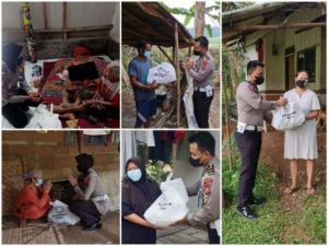 Pastikan Tepat Sasaran, Sat Lantas Polres Lebak Polda Banten Salurkan Bantuan secara Door to Door
