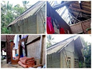 Akibat Terlalu Tua dan Rapuh, Atap Rumah Warga Desa Cilangkap Kec Wanasalam Ambruk