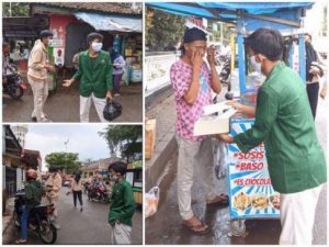 Peduli Covid-19, HIMIP Bagikan Masker Gratis Pada Pedagang dan Masyarakat di Malingping