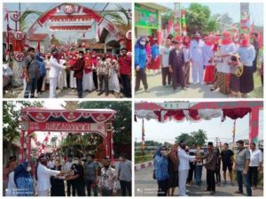 HUT RI KE 76, PEMERINTAH DESA KEDUNG KIBARKAN BENDERA MERAH PUTIH TERBANYAK