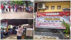Polsek Bayah Polres Lebak Gandeng UPDT Rawat Inap Bayah Gelar Vaksinasi