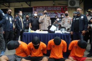 Unit Reskrim Polsek Cikupa Berhasil Amankan Empat Orang Pelaku Tindak Pidana Curat