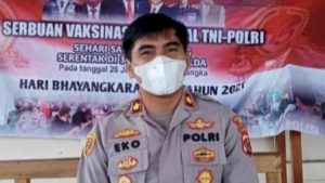 Kapolsek Malingping Polres Lebak Ajak Wartawan jaga Kondusifitas Menjelang Pilkades Serentak 2021