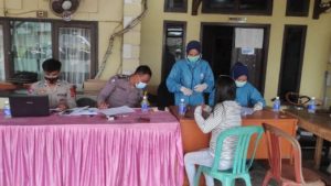 Atasi Covid-19, Polsek Malingping Gencar Laksanakan Vaksinasi Massal