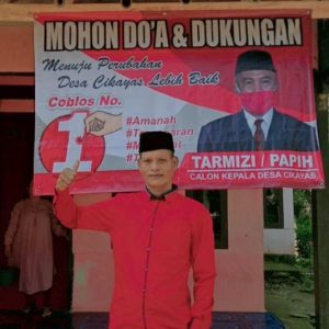 Tarmizi bin H Muktar Dipercaya Masyarakat berhasil terpilih Sebagai Kepala Desa Cikayas Angsana