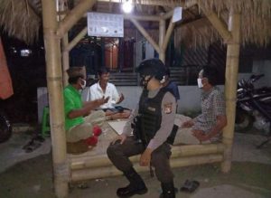 Giat Patroli Malam, Polsek Malingping Polres Lebak Laksanakan Himbauan Prokes