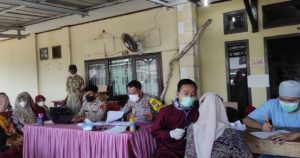 Dukung Program Pemerintah, Polsek Malingping Polres Lebak konsisten gelar vaksinasi massal