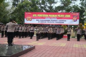 Kapolres Lebak Polda Banten Lepas 175 Personil BKO PAM Pilkades Darkum Polresta Tanggerang