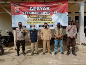 Warga Desa Warungbanten, antusias ikuti Vaksinasi yang di gelar Polsek Cibeber Polres Lebak