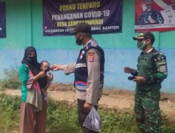 Polsek Leuwidamar Polres Lebak Laksanakan Kegiatan Pembagian Masker
