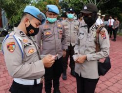 Tingkatkan Disiplin, Si Propam Polres Lebak Polda Banten lakukan Pengecekan Kelengkapan Personil