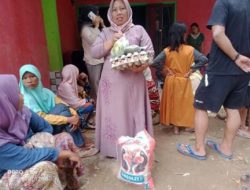 PENYALURAN BANTUAN PROGRAM SEMBAKO BPNT DI DESA CALUNGBUNGUR KEC SAJIRA