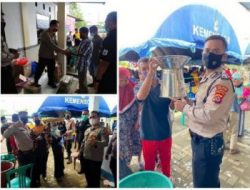 Polsek Panimbang Berikan Hadiah Doorprize Kepada Peserta Vaksin