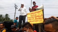 Pokja IPB Gelar Aksi Unjuk Rasa di Lokasi Pembangunan Pabrik Gula di Tegalpapak Pandeglang
