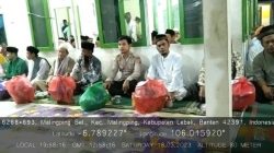 Bhabinkamtibmas Polsek Malingping Polres Lebak Hadiri Pengajian tingkat Desa sekaligus penutupan menjelang Bulan suci Ramadhan