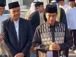 Bersama Ribuan Jemaah, Jokowi dan Ganjar Shalat Idul Fitri di Masjid Sheikh Zayed Solo