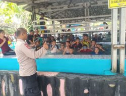 Unit Patroli Prekat Polsek Telagasari pantau kolam renang Rawasikut Desa Talagamulya