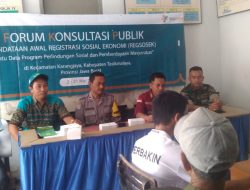 Polsek Karangjaya Polres Tasik Kota Polda Jabar Sinergitas TNI-POLRI Menghadiri dan Monitoring Kegiatan Forum Konsultasi Publik (FKP) Pendataan Awal Registrasi Sosial Ekonomi (REGSOSEK) Tingkat Desa Karanglayung