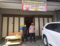 Personel Polsek Tawang Polres Tasik Kota Polda Jabar, Patroli Pantau Kegiatan Ibadah di Gereja
