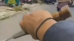 Viral… Pelajar Bercelurit di Prabumulih Tawuran Sambil Live IG, Polisi Cek Lokasi