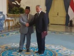 Presiden RI Prabowo Subianto Sambut Sekretaris Dewan Keamanan Rusia Sergei Shoigu di Istana Merdeka