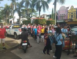 Polsek Panongan Amankan Jalan Santai HUT Ke -19 Paroki Citra Raya Gereja St .Odilia