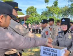 Polres Serang Gelar Donasi Usai Apel, Rp18 Juta Disalurkan untuk Korban Bencana