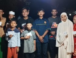 Karang Taruna Desa Rahong Bangun Sinergi dengan Volunters Fatih Muda Cendikia, Santuni Puluhan Anak Yatim