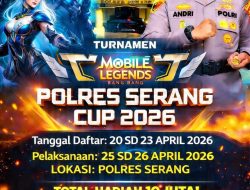 Kapolres Serang Andri Kurniawan menggelar Turnamen Mobile Legends Polres Serang Cup 2026. Kegiatan ini ditujukan khusus bagi pelajar tingkat SMP dan SMA sebagai sarana penyaluran bakat di bidang e-sport.