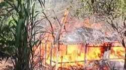Rumah Warga Desa Cikaret Kecamatan Cigemblong Ludes Dilalap Api, Kerugian Capai Rp30 Juta