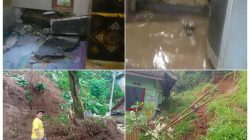 Hujan Deras Sebabkan Longsor di Pasirhaur Kecamatan Cipanas, Warung Tertimbun dan Rumah Rusak