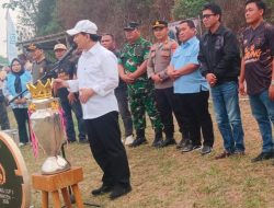 Polsek Jawilan Polres Serang Kawal Pembukaan Turnamen Sepak Bola Maung Cup 3, Sportivitas Jadi Pesan Utama