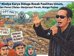 PT Nindya Karya Diduga Rusak Fasilitas Umum, Jalan Poros Cileles–Banjarsari Parah, Warga Protes