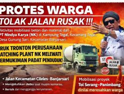 Jalan Rusak Akibat Mobilisasi Beton PT Nindya Karya, ORMAS Badak Banten Perjuangan Siapkan Aksi Unjuk Rasa
