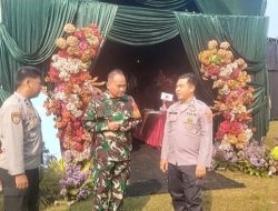 Antisipasi Gangguan Kamtibmas, Polsek Sajira dan Koramil 0304 Sajira Amankan Resepsi Pernikahan Putri Kades Pajagan