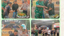Tiga Polsek bersama TNI dan Jajaran Panitia Meriahkan HUT Bhayangkara ke-80 di Turnamen Maung Cup 3
