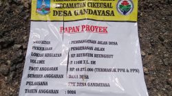 LSM Gerhana Soroti Pengerasan Jalan Desa Gandayasa, Ketua TPK Diduga Lecehkan Wartawan Saat Konfirmasi