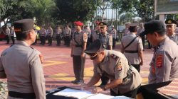 Kapolres Lebak Pimpin Upacara Sertijab Kasat Reskrim, Kasi Humas, dan Kapolsek Jajaran