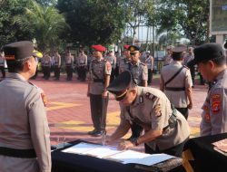Kapolres Lebak Pimpin Upacara Sertijab Kasat Reskrim, Kasi Humas, dan Kapolsek Jajaran