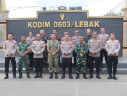Perkuat Sinergitas Forkopimda, Kapolres Lebak Kunjungi Kajari Lebak, Dandim 0603/Lebak, dan Danbrigif 14/Mandala Yudha