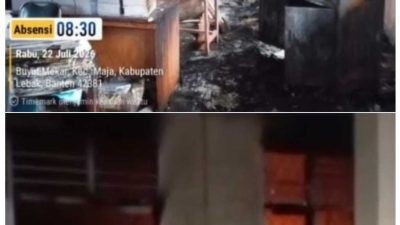 Ruang Kantor Guru SMP Negeri 5 Maja Ludes Terbakar, Tak Satupun Sarpras Dalam Ruangan Dapat Diselamatkan