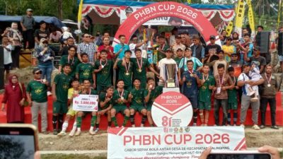 PHBN Malingping CUP 2026, Desa Sukaraja Juara Liga Lewat Drama Adu Penalti