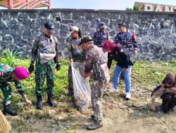 Peringatan HUT ke-81 TNI, Danramil 0313/Malingping Pimpin Bakti Teritorial Prima di Pantai Bagedur