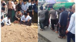 Kapolsek Jawilan dan Warga Antarkan KH. Jalaluddin bin Arsa ke Peristirahatan Terakhir