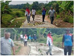 Kawal Transparansi Dana Desa, Camat Curugbitung Monitoring Pembangunan Jalan Beton di Desa Cipining