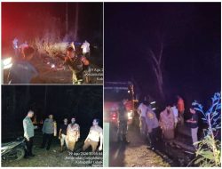 Kebakaran Kebun Warga di Depan SMPN 2 Curugbitung Berhasil Dipadamkan, Polisi Sektor Curugbitung Selidiki Penyebabnya