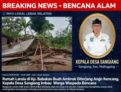 Rumah Lansia di Kp. Babakan Buah Ambruk Diterjang Angin Kencang, Kepala Desa Sangiang Imbau Warga Waspada Bencana