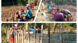 Swadaya Warga Kp. Cinemas Desa Mekarjaya Bangun Penahan Jalan dengan Kayu dan Bambu untuk Cegah Longsor