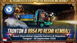 TRONTON B 9954 PD RESMI DIKEMBALIKAN KEPADA PEMILIKNYA DI MAPOLRES TANGSEL